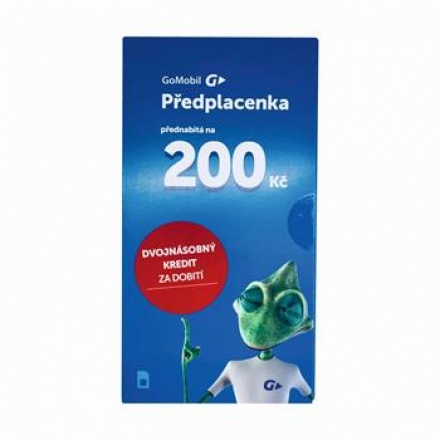 GOMOBIL PŘEDPLACENKA - KREDIT 200,- KČ