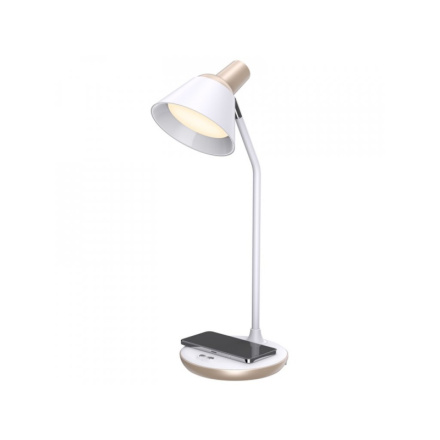 Led lampa s bezdrátovým nabíjením W21A (Bílá-zlatá) 10618