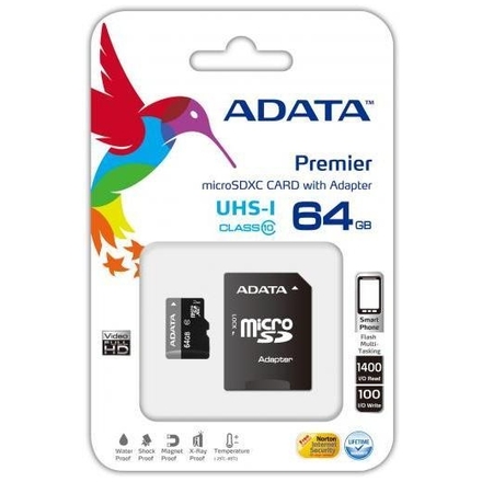 Paměťová karta A-Data Premier micro SDXC karta 64GB UHS-I Class 10