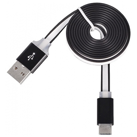 Tel1 KABEL 1 metr PC SLIM (kovový hrot) (MICRO USB TYP C) černá 39007