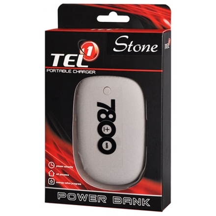 Power Banka Tel1 Stone 7800mAh šedá 42667