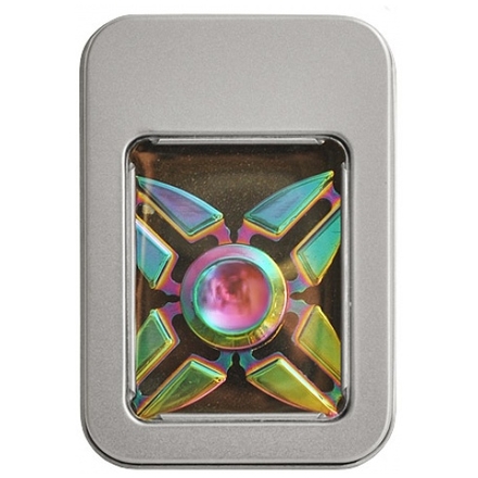 FIDGET SPINNER RAINBOW METALLIC 2 ramena barevná 45267