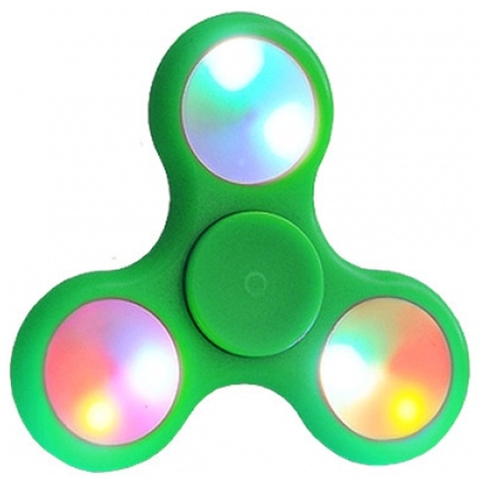 Fidget Spinner LED světelný zelená 45284