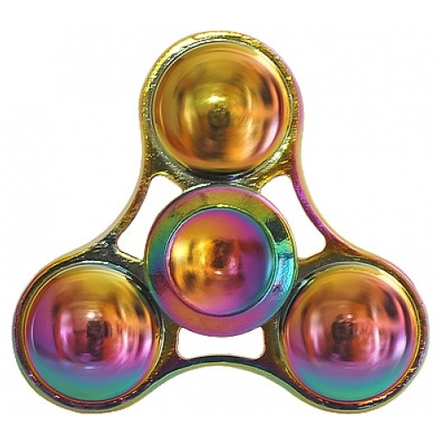 FIDGET SPINNER RAINBOW METALLIC koule 45357