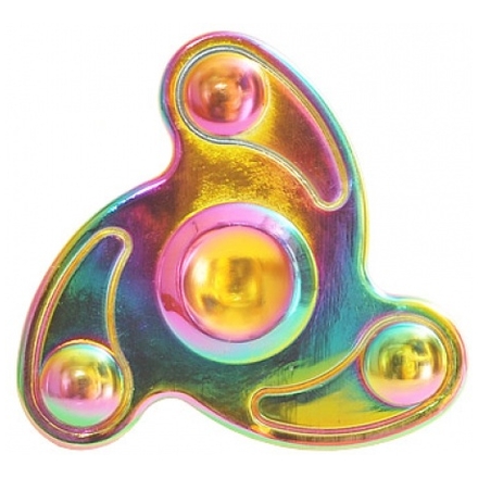 FIDGET SPINNER RAINBOW METALLIC PINBALL 45364