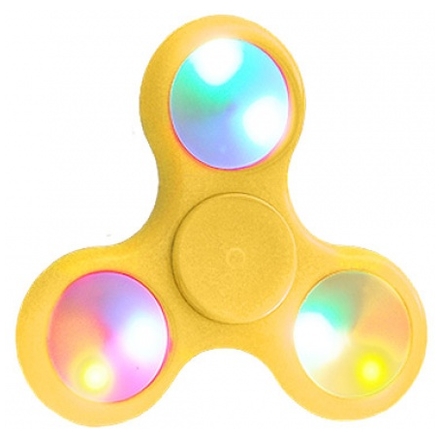 Fidget Spinner LED světelný žlutá 45443