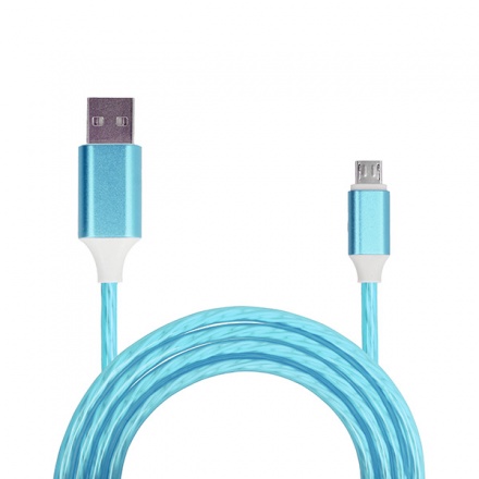 Kabel FLOW micro USB 1 metr modrá (fast charge) 4600577