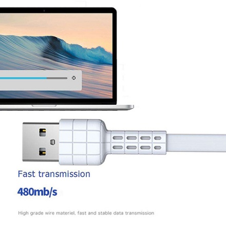 REMAX USB datový Kabel - Armor RC-116m - Micro USB, 1 m, Modrá