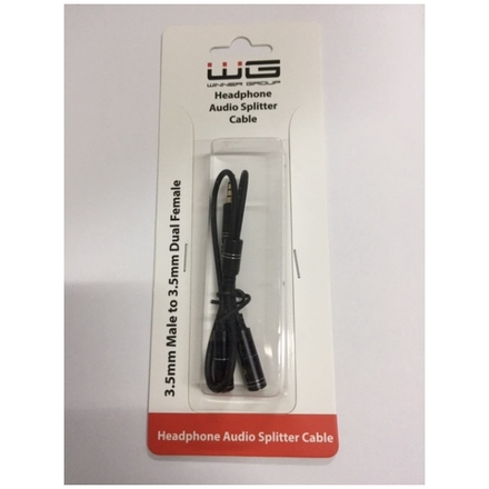 Kabelová audio rozdvojka pro 3,5mm jack/black/golf blistr/NW000, 5556633