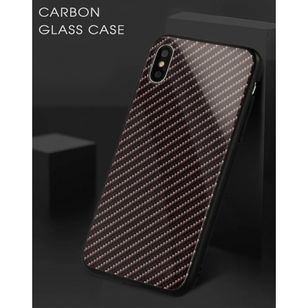 Pouzdro Carbon Glass Case - Huawei P20 Lite tmavě šedá 55838