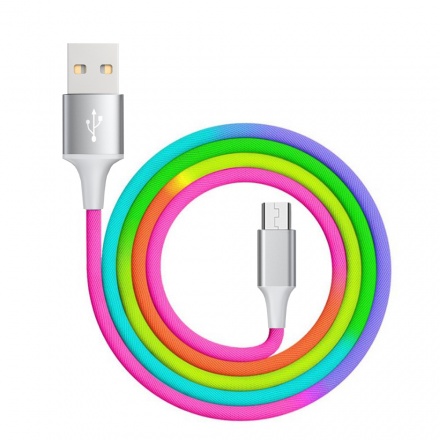 Kabel USB Rainbow na micro USB QC 3.0 , 1 metr 590021735285