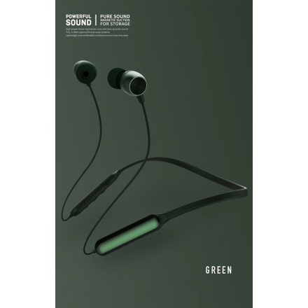 REMAX sluchátka Bluetooth Sport - S17 tmavě zelená 6954851290766