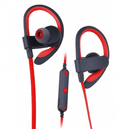 Bluetooth Sluchátka s Mikrofonem červená-černá 4006