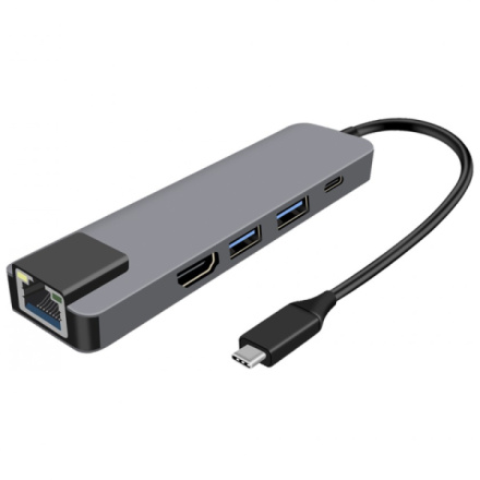 Type-C HUB/HDMI/RJ45/USB3.0/ (hliník)