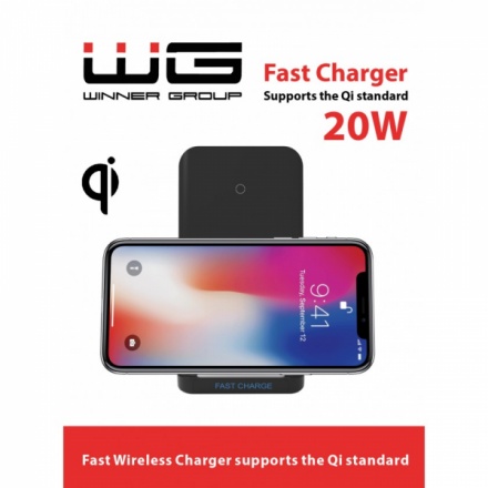 Bezdrátová nabíječka WG Fast Wireless Charger 20W (Černá) 8591194103735
