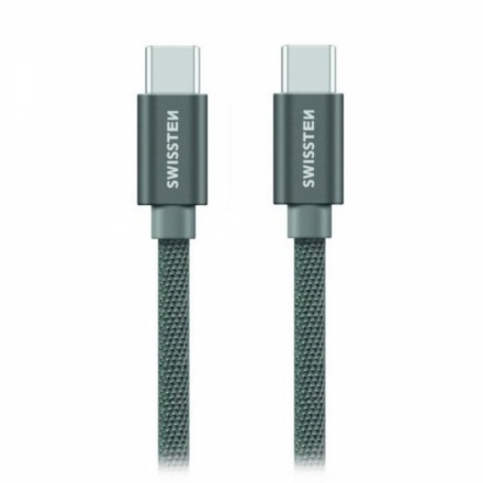 SWISSTEN TEXTILE datový kabel USB-C/USB-C 1,2 M šedá 8595217455979