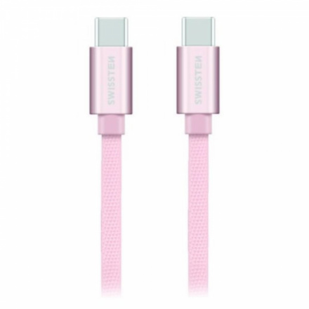 Swissten 71527205 USB-C/USB-C, 1,2m, růžovo-zlatý