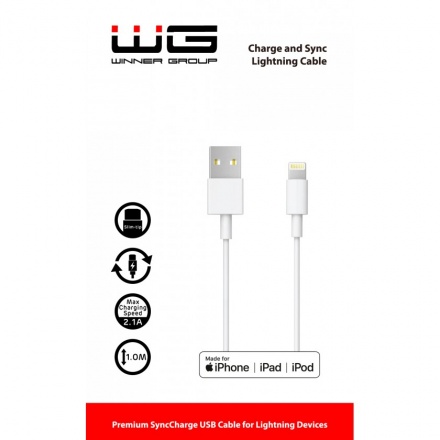Datový kabel MFi/Lightning-USB-A/1M/white/iMac style/magnetic box 1m , 4235