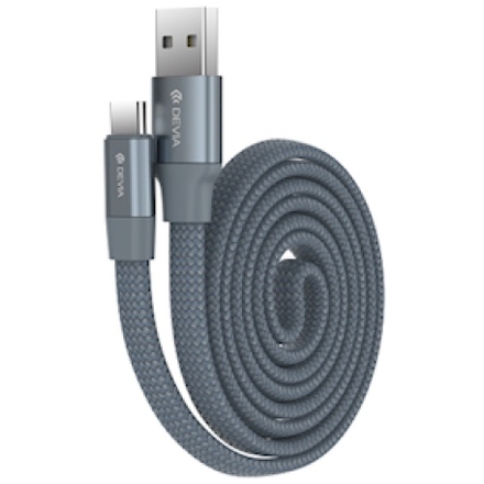 Kabel DEVIA Ring Y1 micro USB Typ-C gray 0,8m 005404
