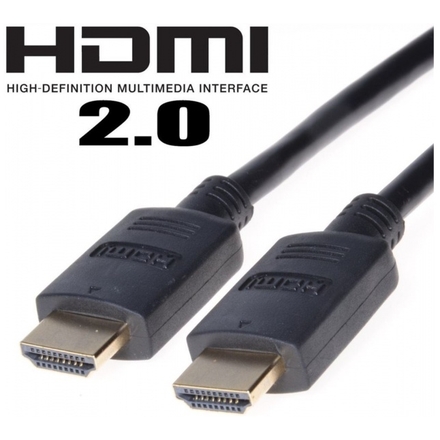 ATEN PremiumCord HDMI 2.0 High Speed+Ethernet, zlacené konektory, 1m, kphdm2-1