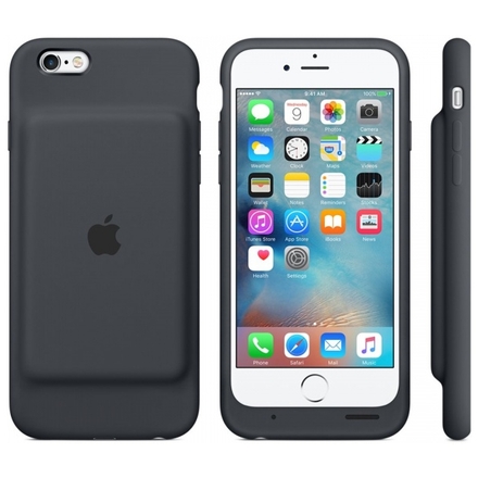 Apple iPhone 6s Smart Battery Case Charcoal Gray, MGQL2ZM/A