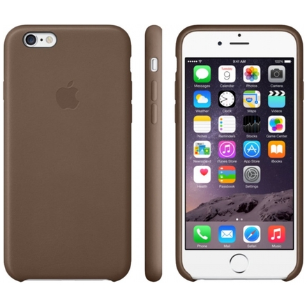 Apple iPhone 6 Plus Leather Case Olive Brown, MGQR2ZM/A