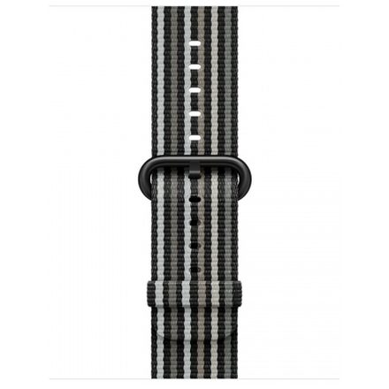 Apple Watch Acc/38/Black Stripe Woven Nylon, MRHC2ZM/A