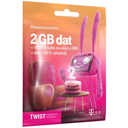 T-Mobile Czech Republic A.s. T-Mobile SIM Twist S námi, 2GB, 700617