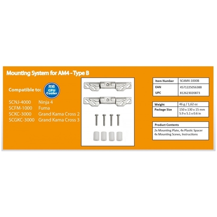 SCYTHE SCAM4-1000B Mounting System for AM 4 Type B, SCAM4-1000B