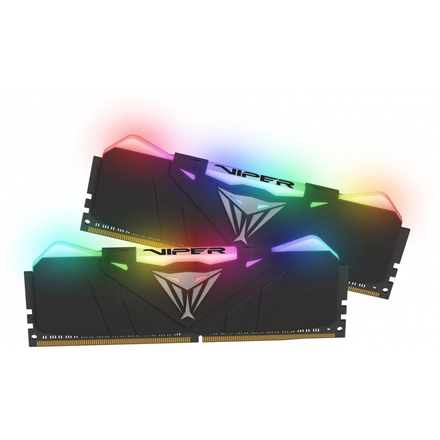 Patriot Viper/DDR4/16GB/3200MHz/CL16/2x8GB/RGB/Black, PVR416G320C6K