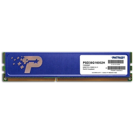 Patriot/DDR3/8GB/1600MHz/CL11/1x8GB/Black, PSD38G16002H