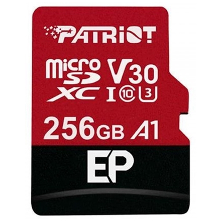 Patriot V30 A1/micro SDXC/256GB/100MBps/UHS-I U3 / Class 10/+ Adaptér, PEF256GEP31MCX