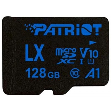 128GB microSDXC Patriot V10 A1, class 10 U1 až 90MB/s + adapter, PSF128GLX11MCX