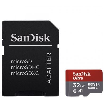 SanDisk Ultra microSDHC 32GB 98MB/s + adaptér, SDSQUAR-032G-GN6MA