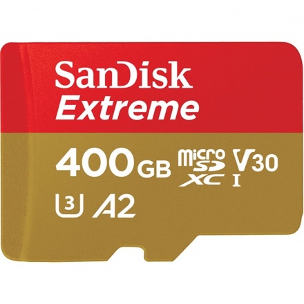SanDisk Extreme microSDXC 400GB 160MB/s + adaptér, SDSQXA1-400G-GN6MA