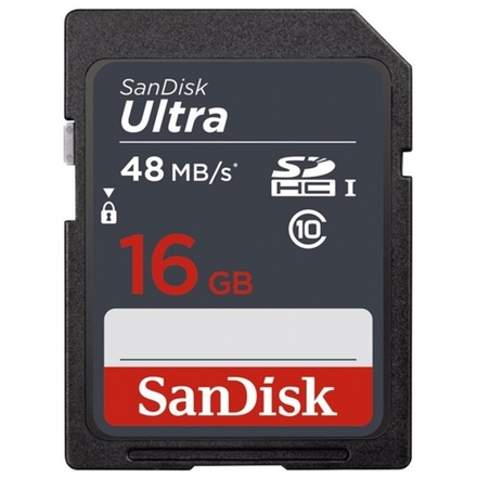 + SanDisk Ultra SDHC 16GB 48MB/s Class10 UHS-I, SDSDUNB-016G-GN3IN