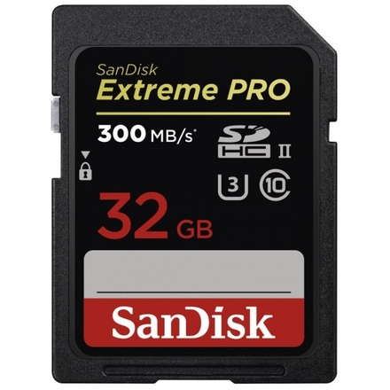 SanDisk Extreme Pro SDHC 32GB 300MB/S UHS-II, SDSDXPK-032G-GN4IN