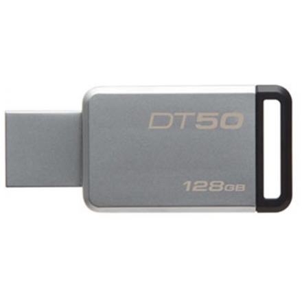 128GB Kingston USB 3.0 DT50 kovová černá, DT50/128GB