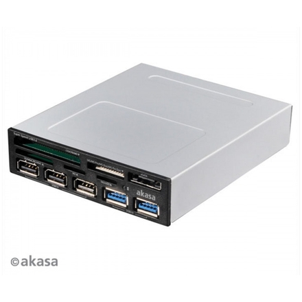 AKASA USB 3.0 čtečka karet s eSata a USB panelem, AK-ICR-17