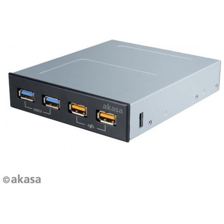 AKASA USB nabíjecí panel 2x USB 3.0 + 2x USB fast, AK-ICR-25