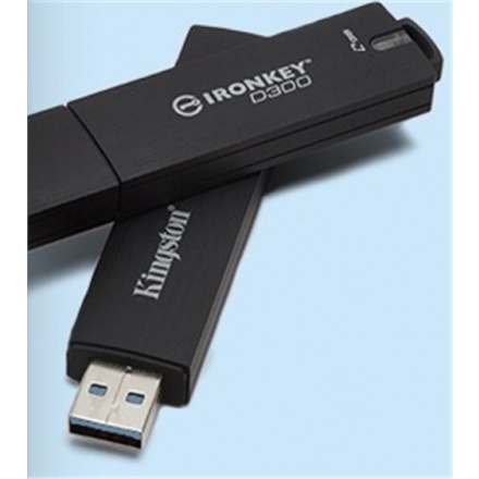 Kingston IronKey D300/8GB/USB 3.1/USB-A/Černá, IKD300S/8GB