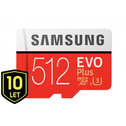 Micro SDXC 512GB Samsung EVO Plus + SD adaptér, MB-MC512GA/EU