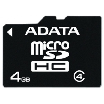 ADATA 4GB MicroSDHC Card with Adaptor Class 4, AUSDH4GCL4-RA1