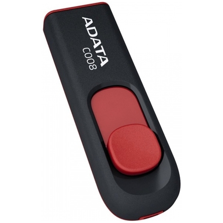 32GB USB ADATA C008  černo/červená (potisk), AC008-32G-RKD