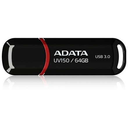 ADATA UV150/64GB/40MBps/USB 3.1/USB-A/Černá, AUV150-64G-RBK