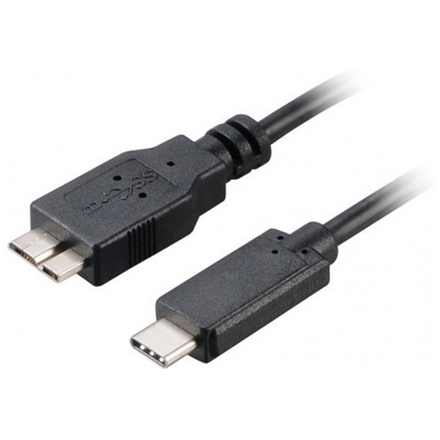 AKASA - USB 3.1 typ C na mikro B adaptér - 100 cm, AK-CBUB29-10BK