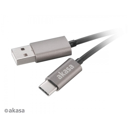 AKASA - USB 2.0 typ C na typ A kabel - 100 cm, AK-CBUB32-10GR