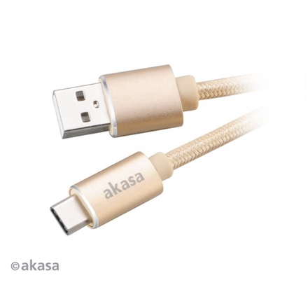AKASA - USB 2.0 typ C na typ A kabel - 1 m, AK-CBUB34-10GL