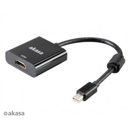 AKASA - adaptér miniDP na HDMI aktivní - 20 cm, AK-CBDP09-20BK