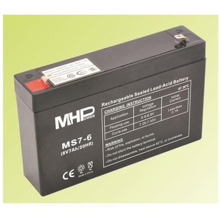 CARSPA Pb akumulátor MHPower VRLA AGM 6V/7Ah (MS7-6), MS7-6